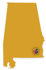 Alabama Map with Badges