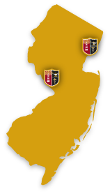 New Jersey Map with Badges