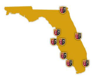 Florida Map with Badges