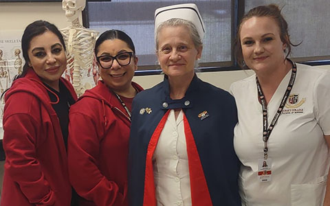 tucson nursing school students with nurse honor guard.jpg
