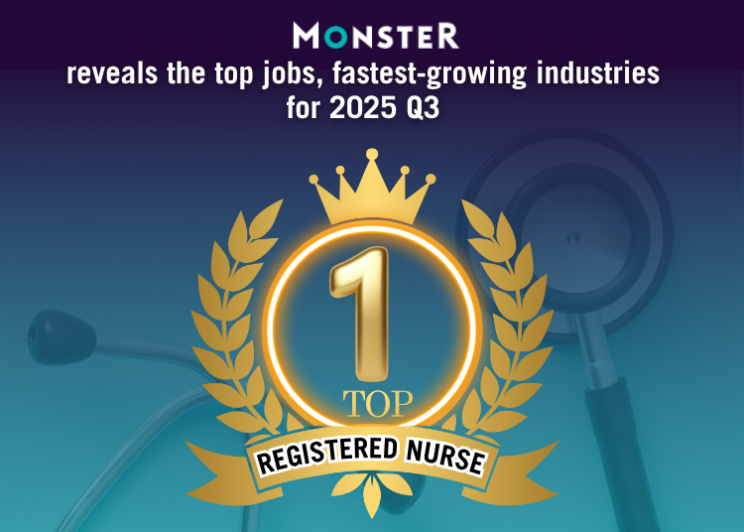 Monster revealed that Registered Nurse (RN) was the top job title posted by employers in Q3 2025.